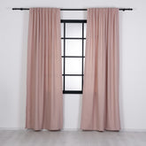 LALIBELA Custom Size Linen Look Curtain – Soft Pink